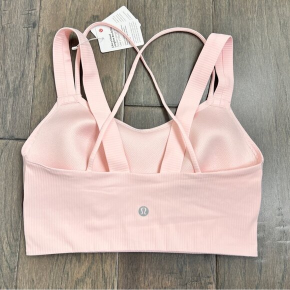 Lululemon Like a Cloud Ribbed Longline Bra D/DD Cup Strawberry Milkshake NWT - Picture 2 of 8